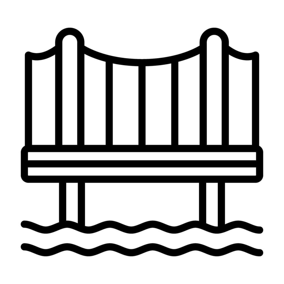 icono de vector de puente