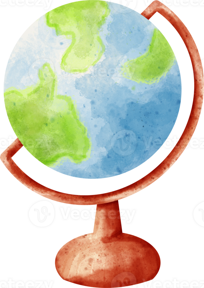 watercolor globe science png