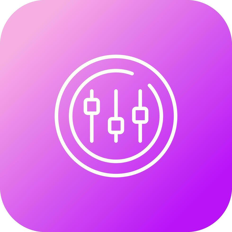 Music Equalizer Circle Vector Icon