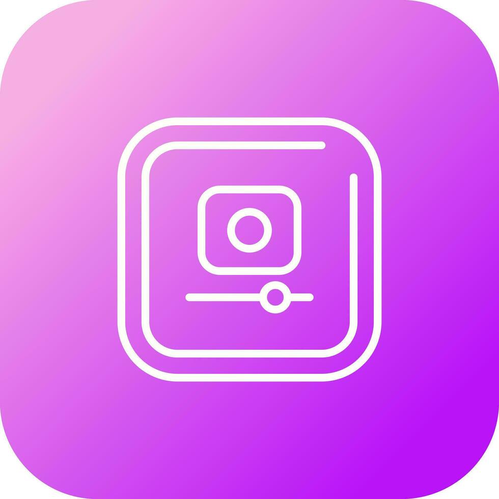 vídeo grabar cuadrado vector icono