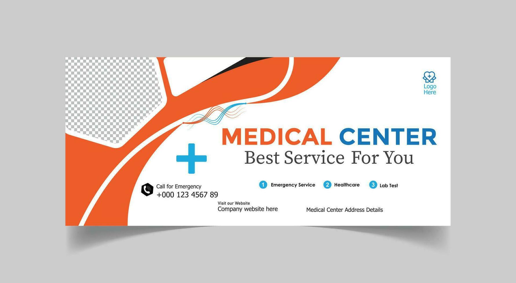 Vector health care medical company banner design