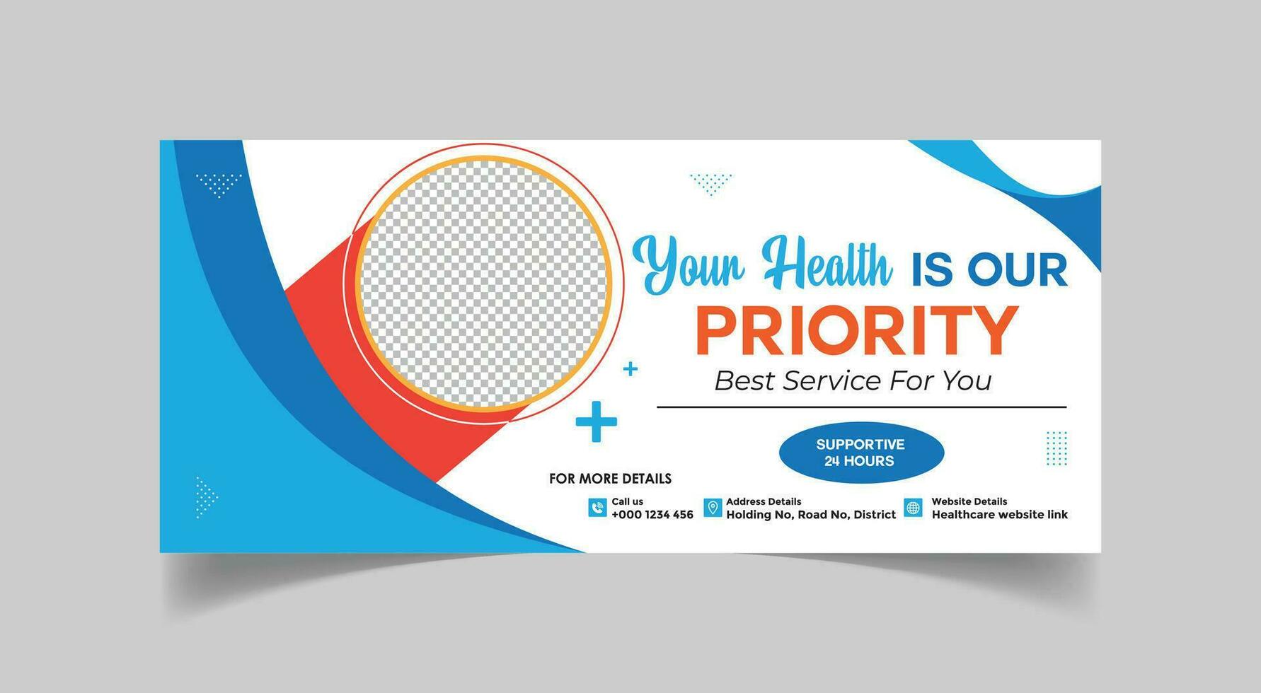 Vector health care medical company banner