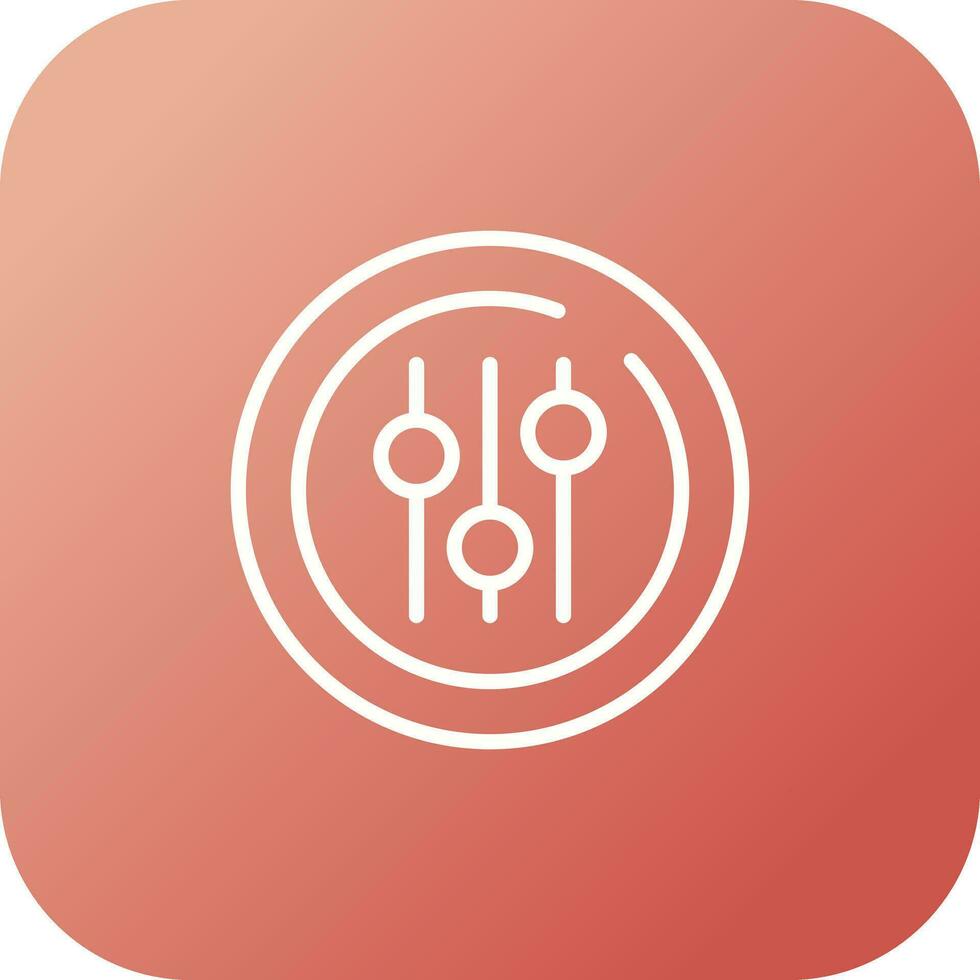 Audio Equalizer Circle Vector Icon