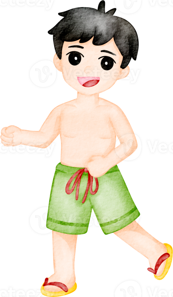 watercolor boy clip art png