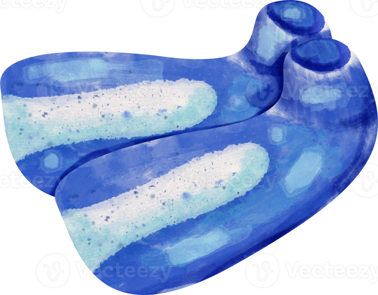 watercolor sea swimming fin png