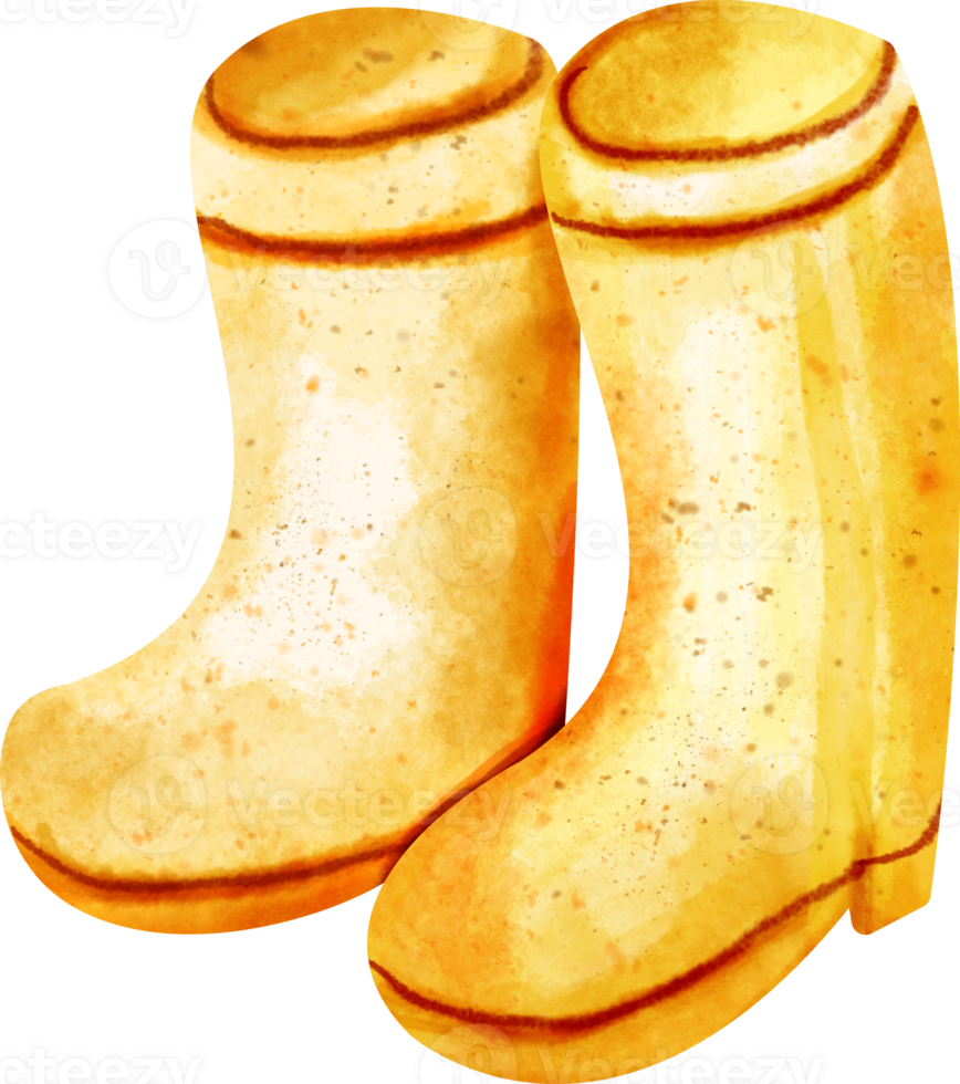 watercolor farm boots png