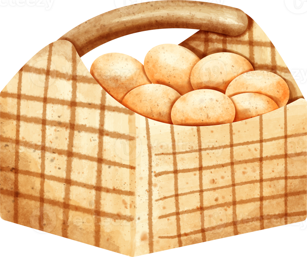 watercolor farm egg basket 36912225 PNG