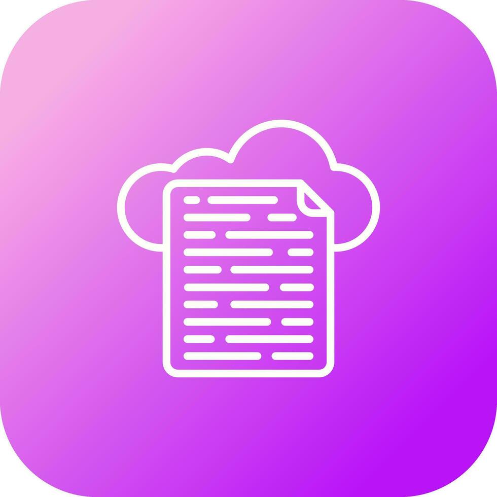 Cloud Data Vector Icon