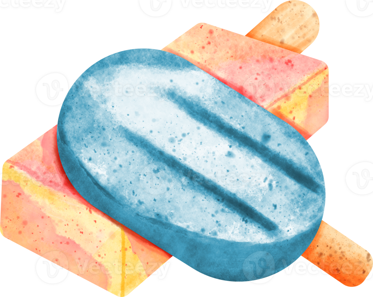 watercolor sea popsicle png