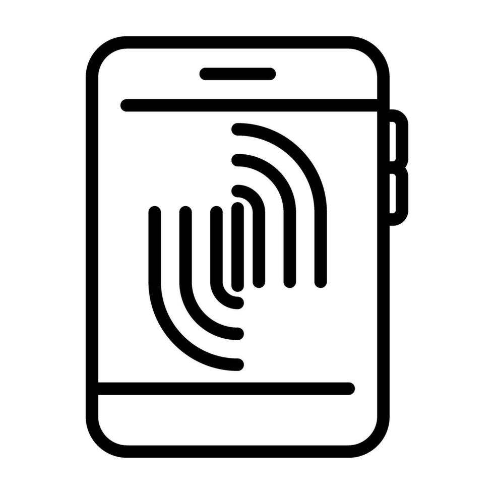 Fingerprint Scanning Vector Icon