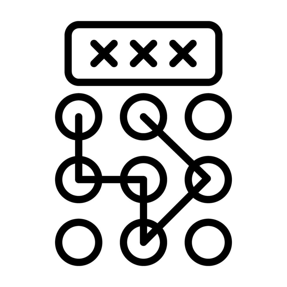 Pattern Lock Vector Icon