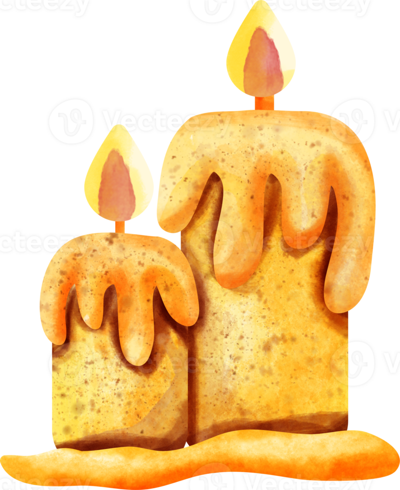 watercolor halloween candle png