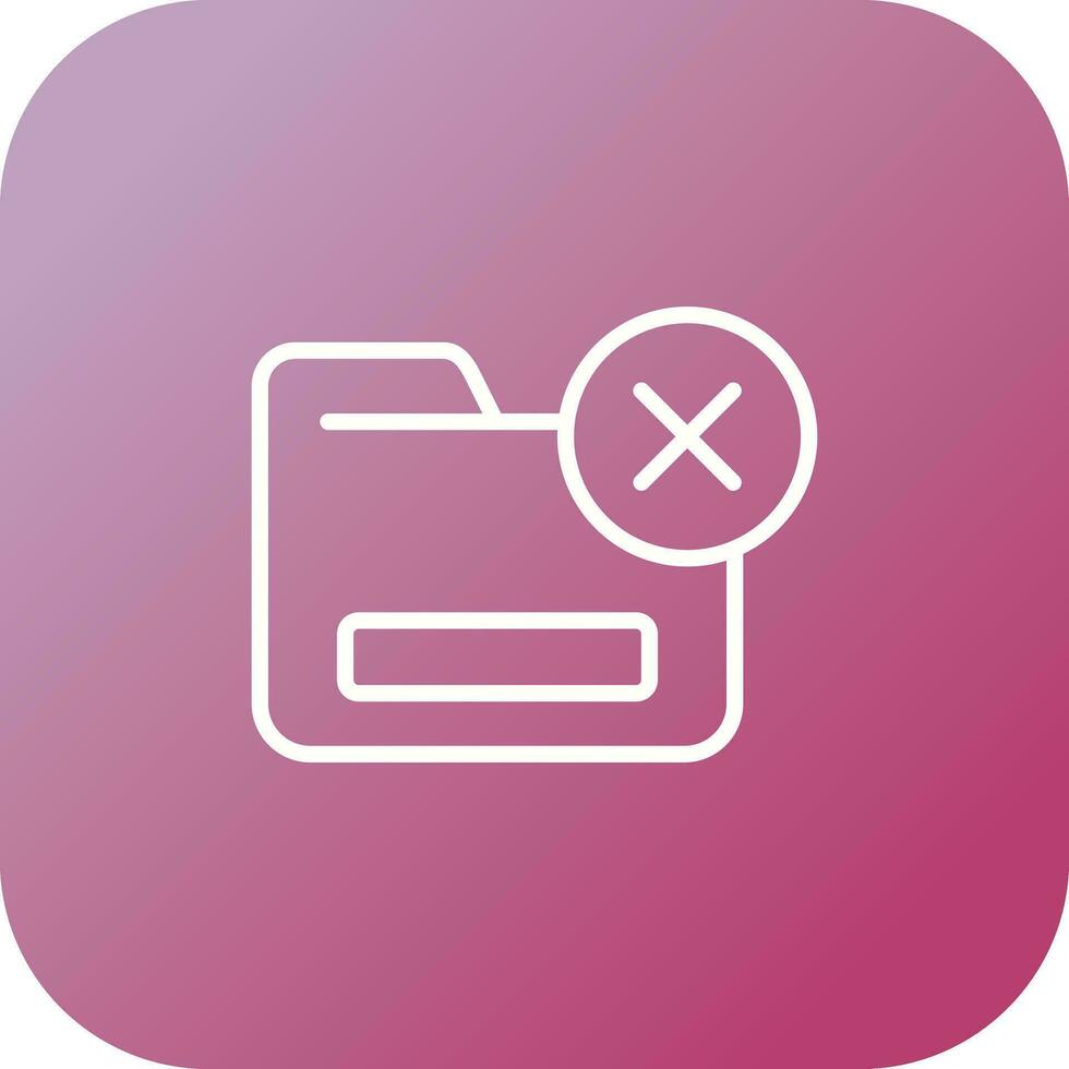 Folder with a Cross Vector Icon