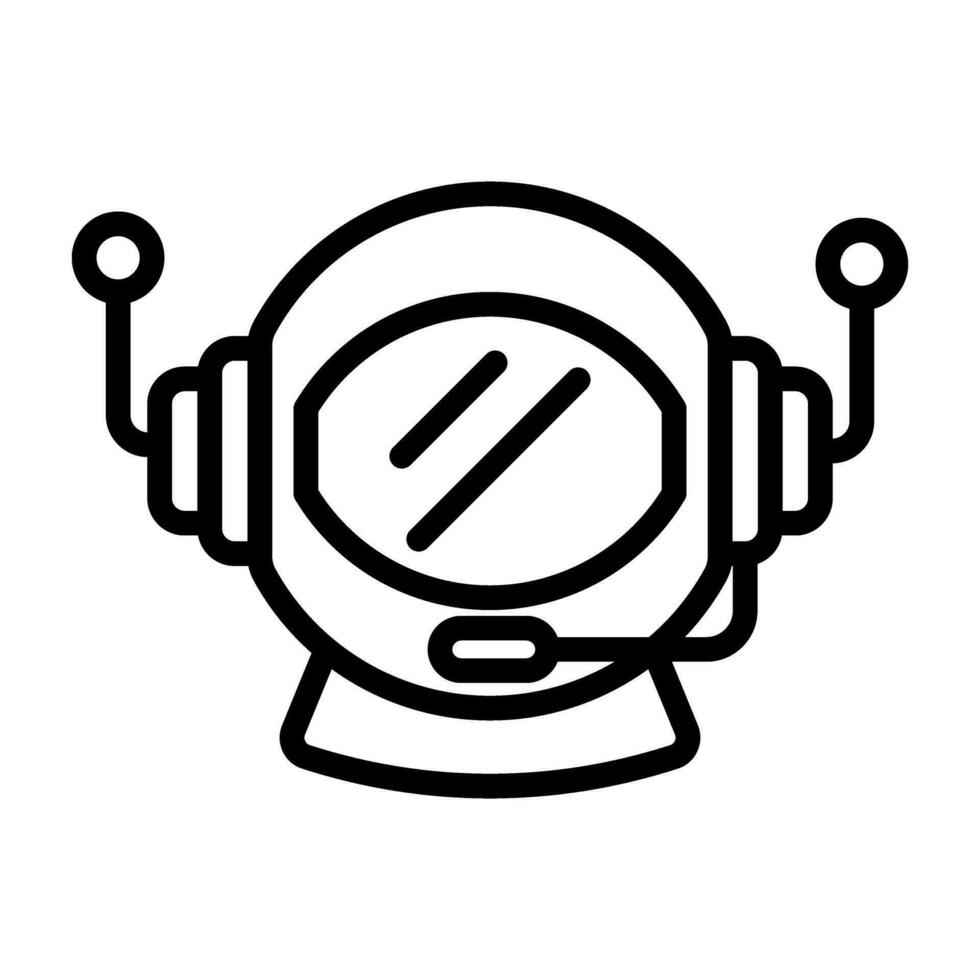 Astronaut Helmet Vector Icon