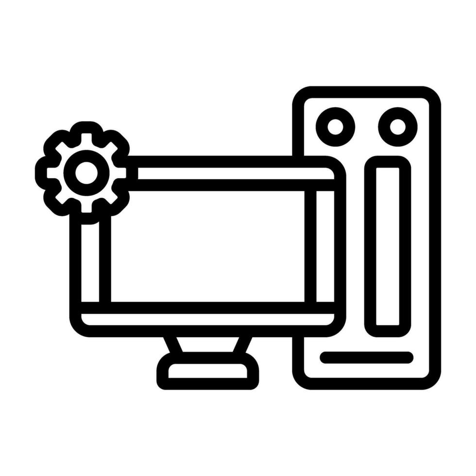 Computer Settings Vector Icon