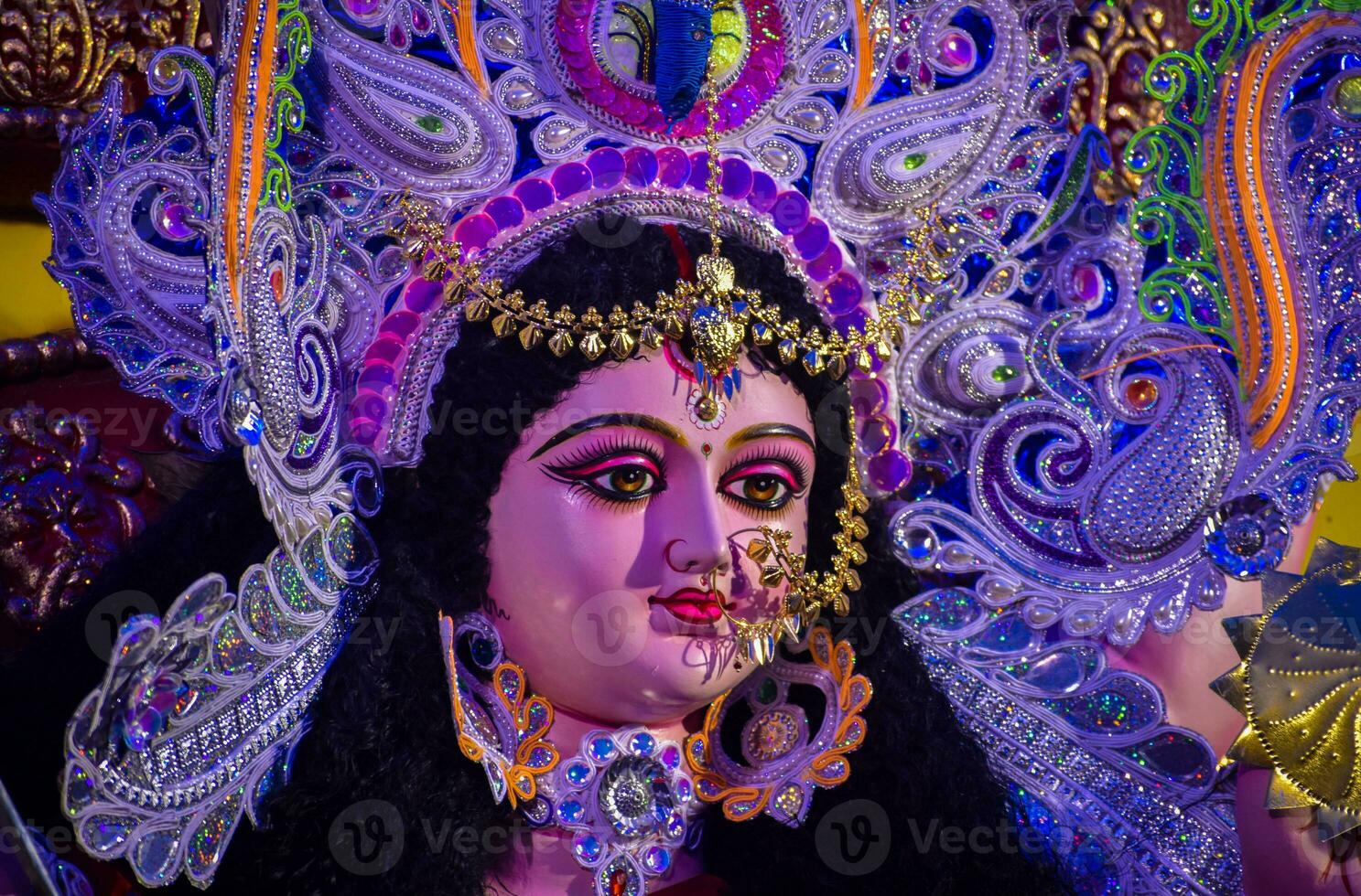 Devi Durga the Fierce embodiment of divine strength and protection, worshipped during Navaratri photo