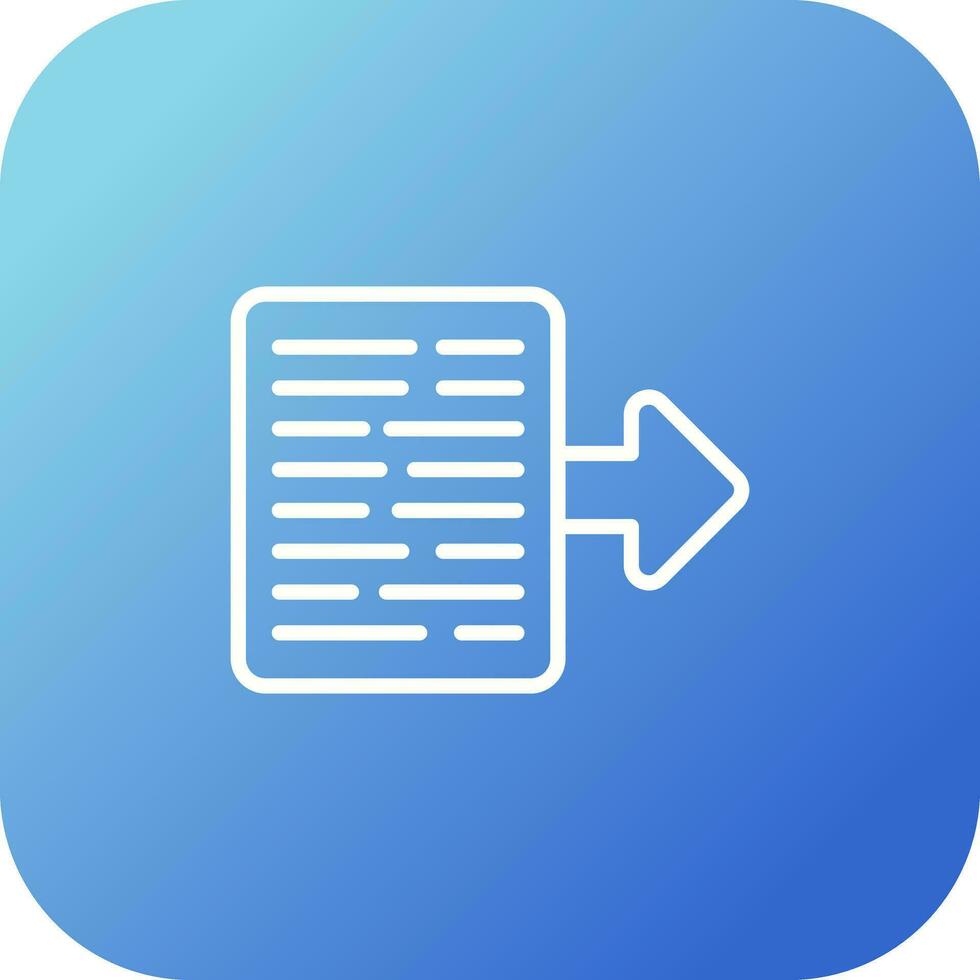 Document Export Vector Icon