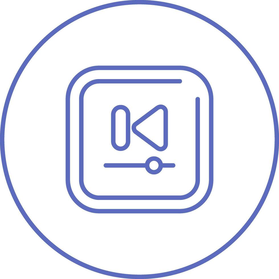 Video Previous Track Square Vector Icon
