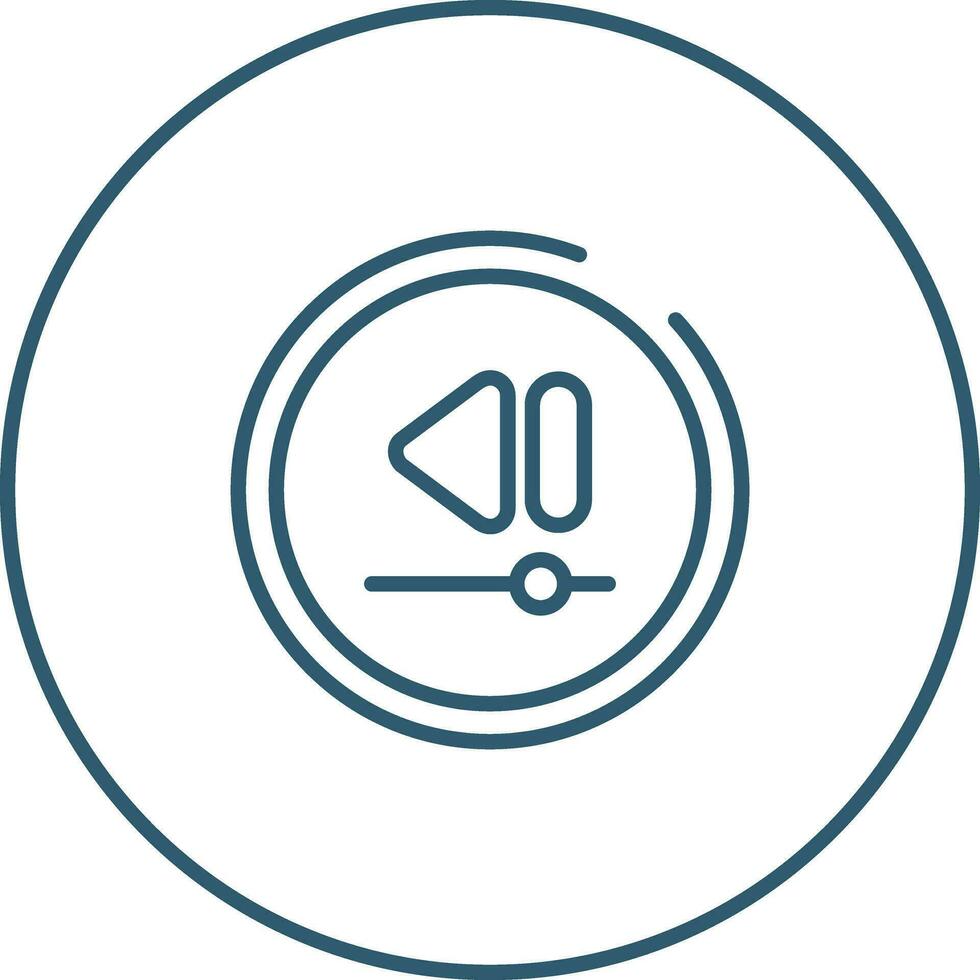 Video Rewind Button Vector Icon