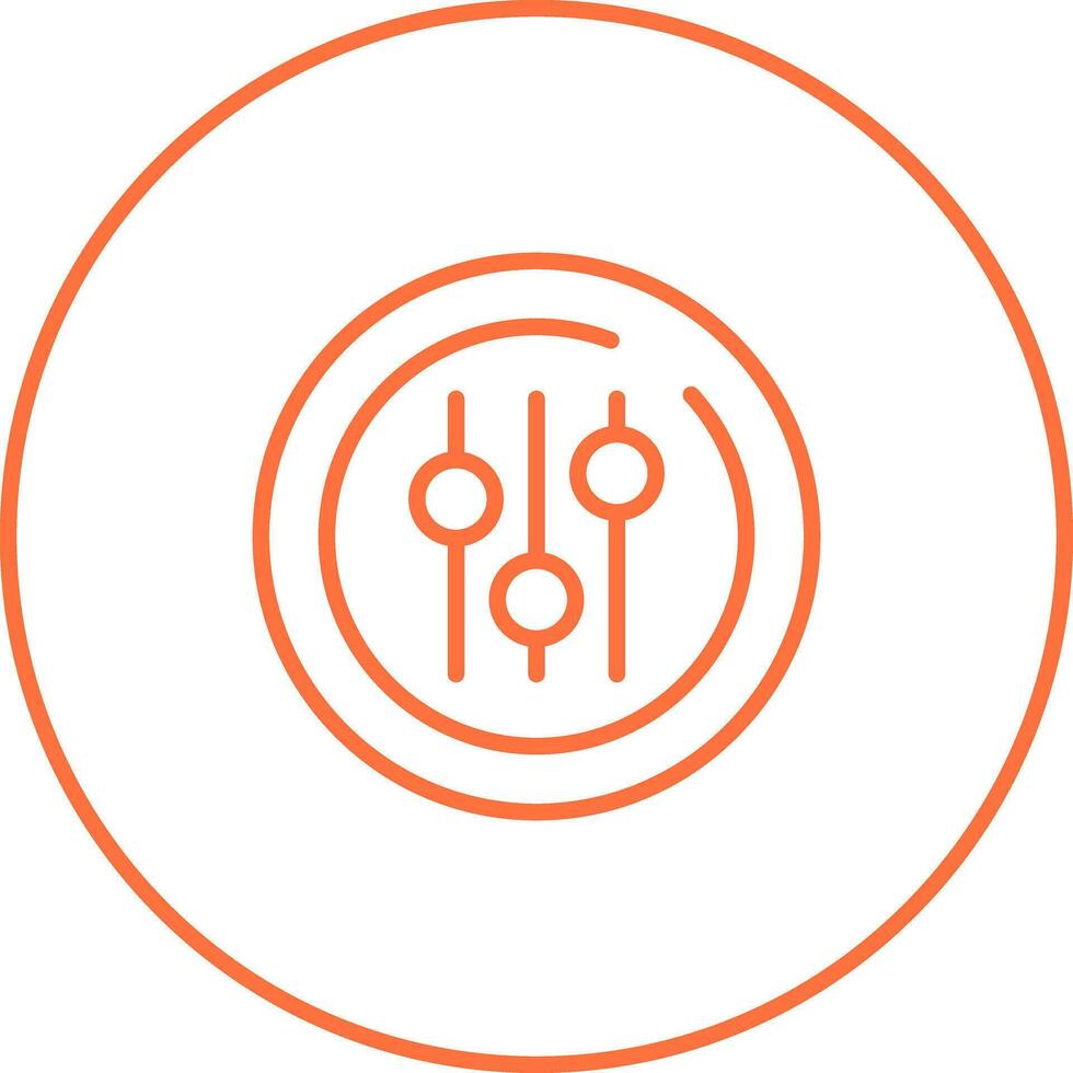 Audio Equalizer Circle Vector Icon