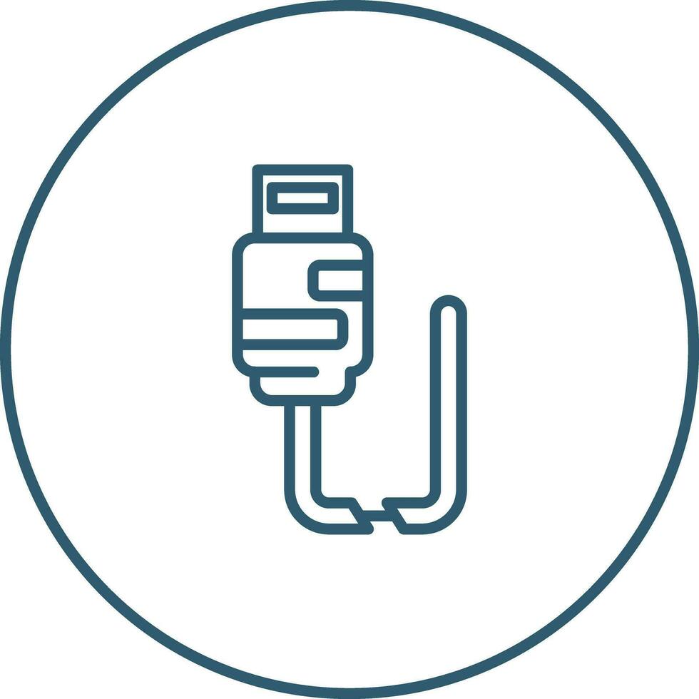 Broken Cable Vector Icon