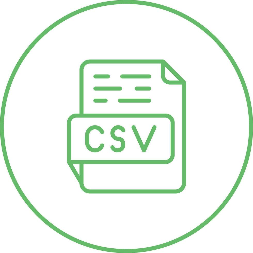 icono de vector csv