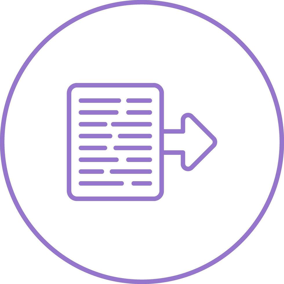 Document Export Vector Icon