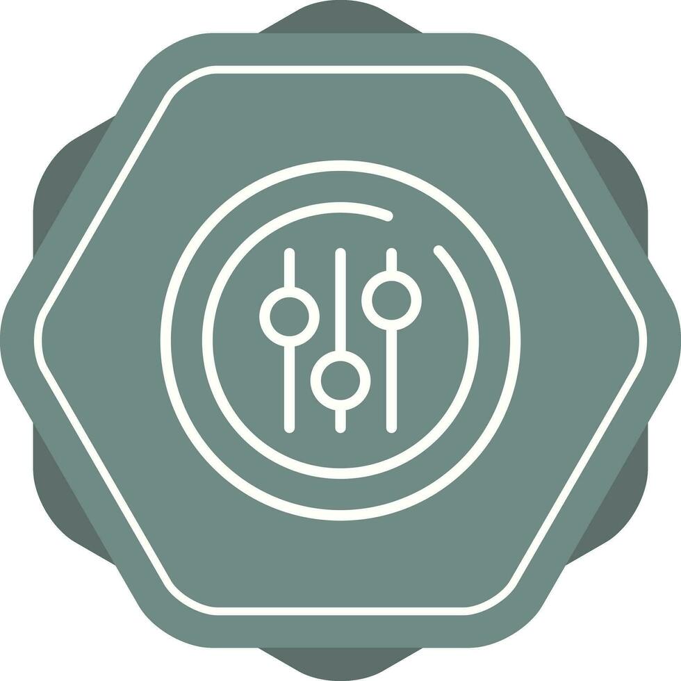 Audio Equalizer Circle Vector Icon