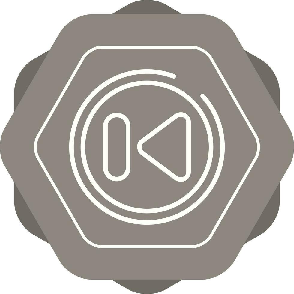 Previous Track Button Vector Icon