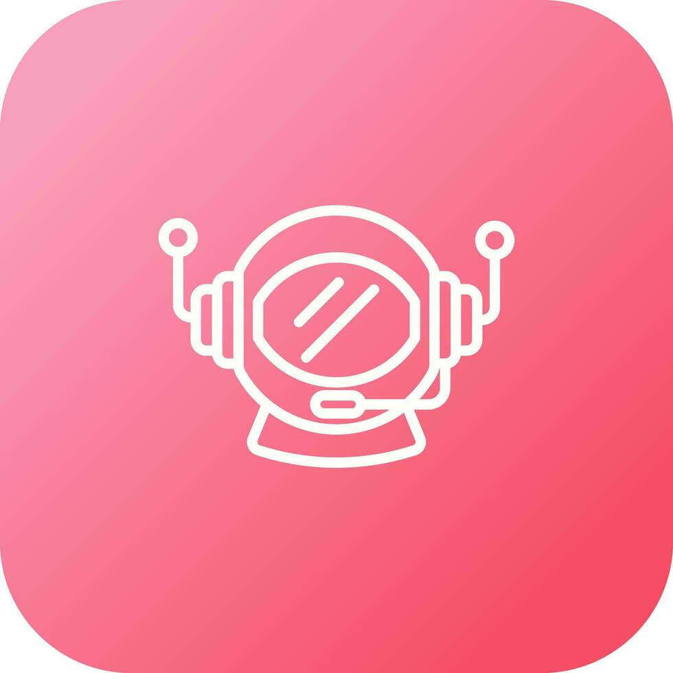 Astronaut Helmet Vector Icon