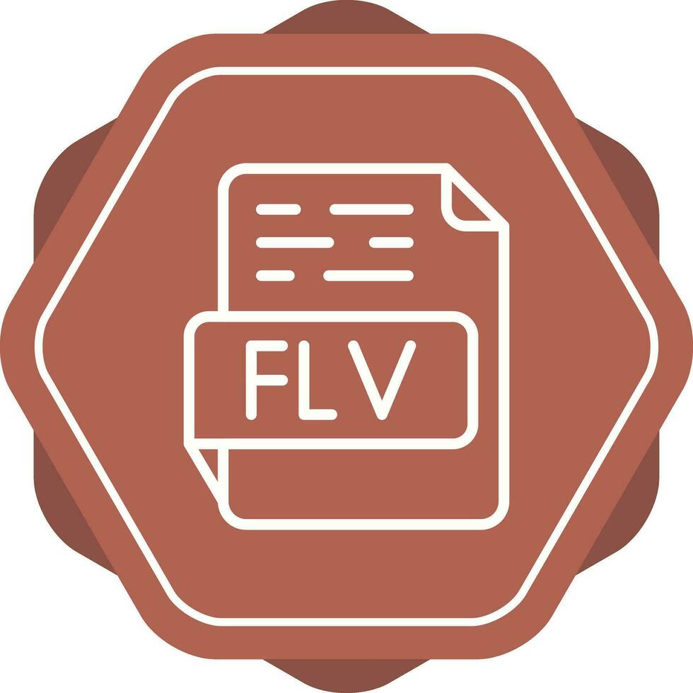 icono de vector de flv