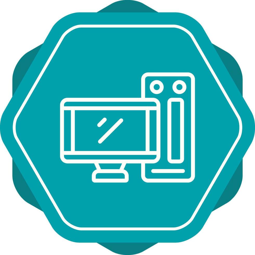 Desktop Computer Vector Icon