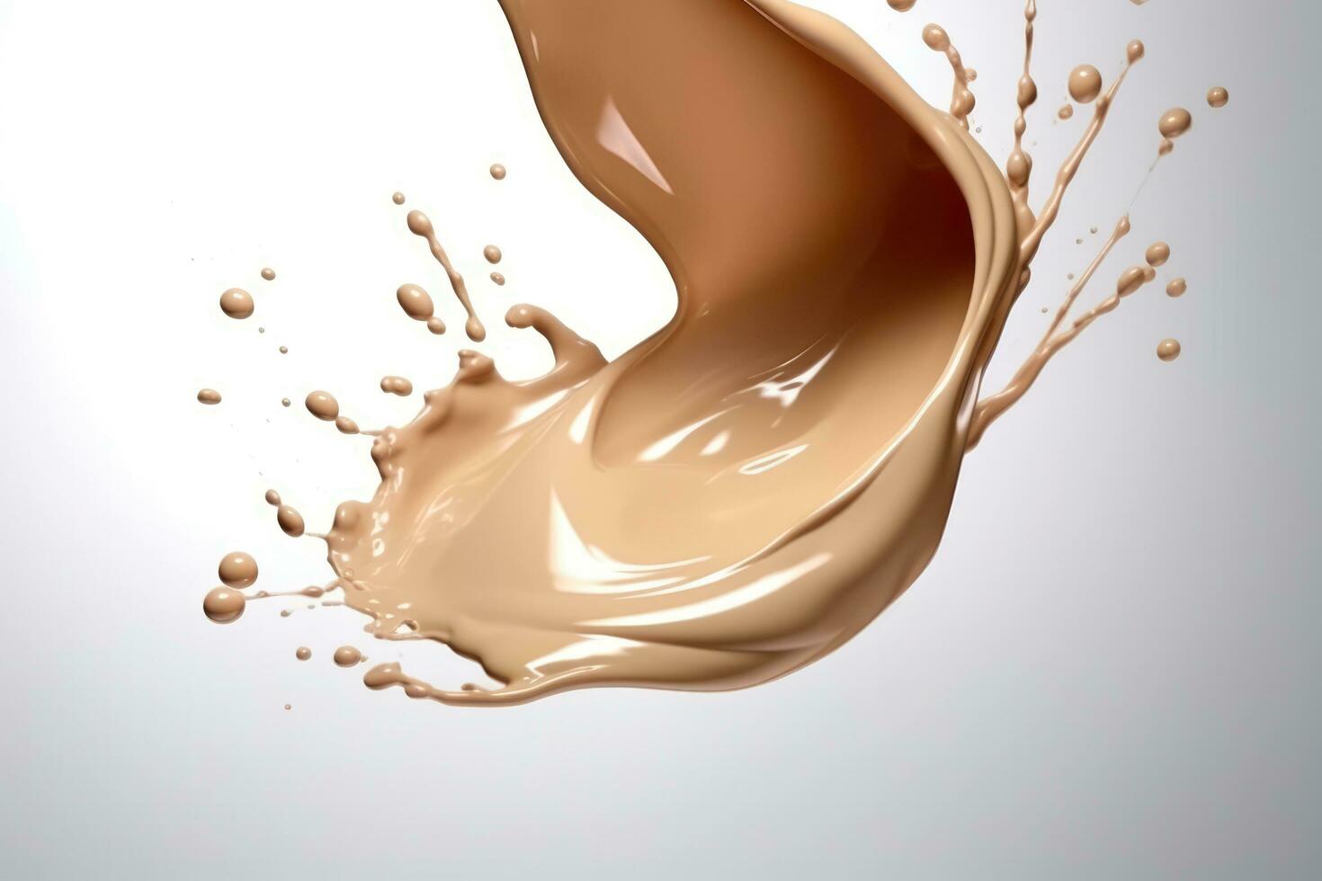 AI generated Splash of liquid foundation. The concept of fashion and beauty industry. photo