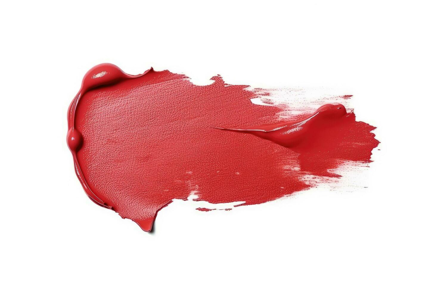 AI generated Lipstick smear smudge swatch isolated on white background. AI Generative photo