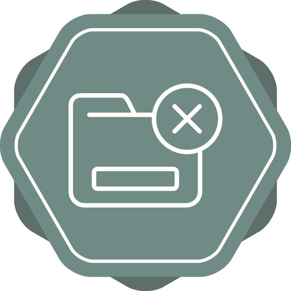 Folder with a Cross Vector Icon