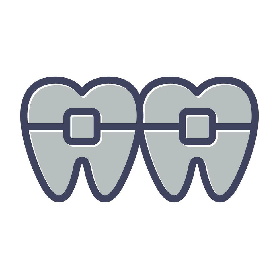 icono de vector de dientes