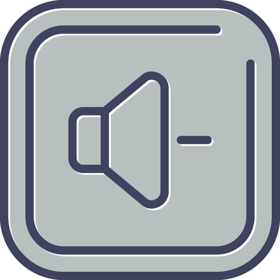 Volume Down Square Vector Icon