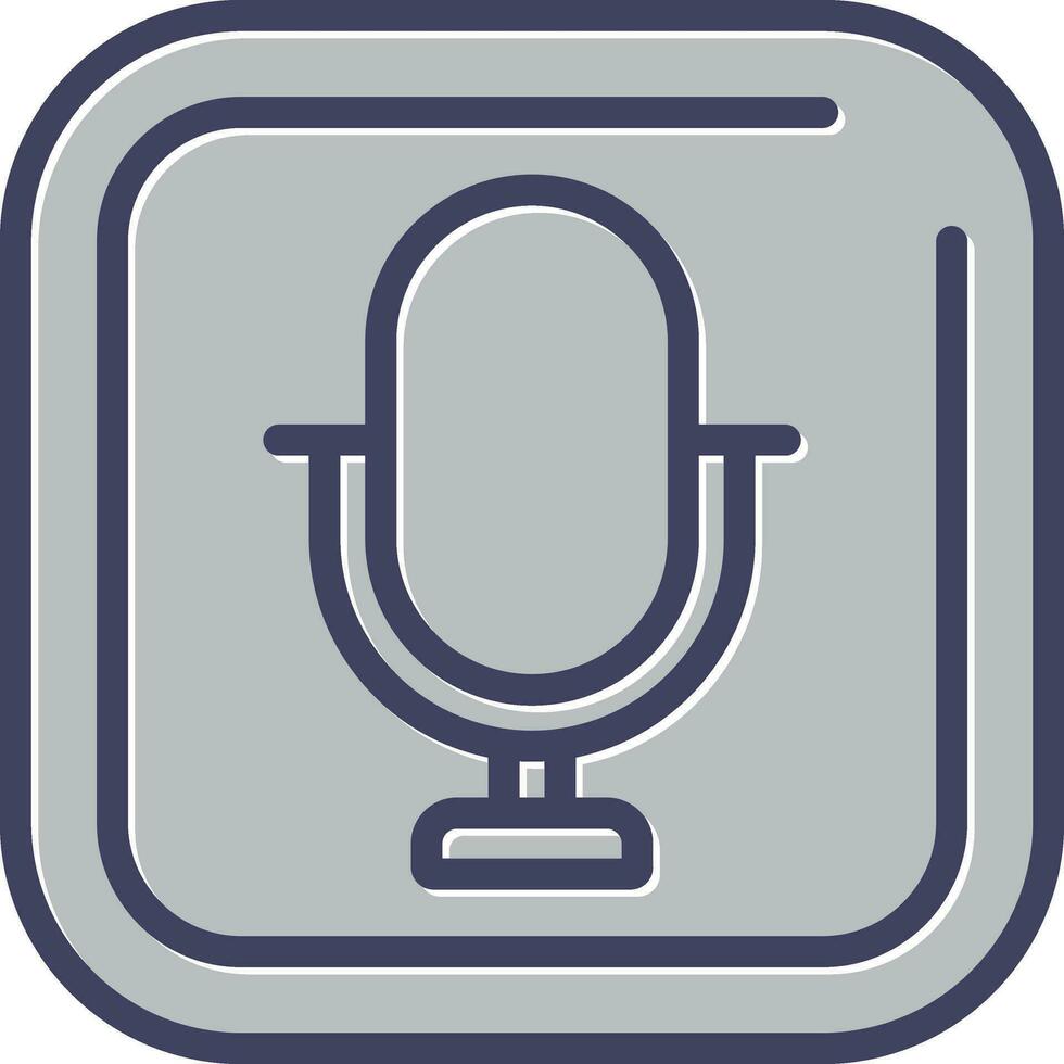 Microphone Square Vector Icon