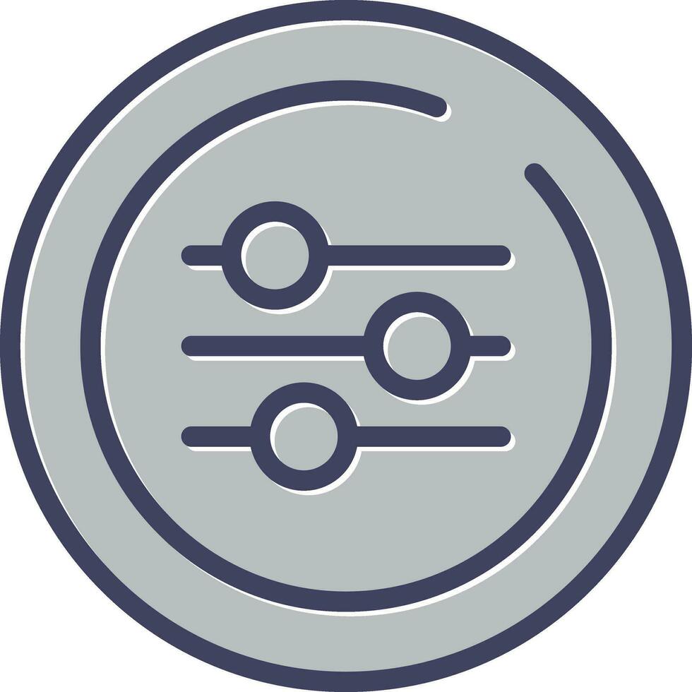 Equalizer Circle Vector Icon