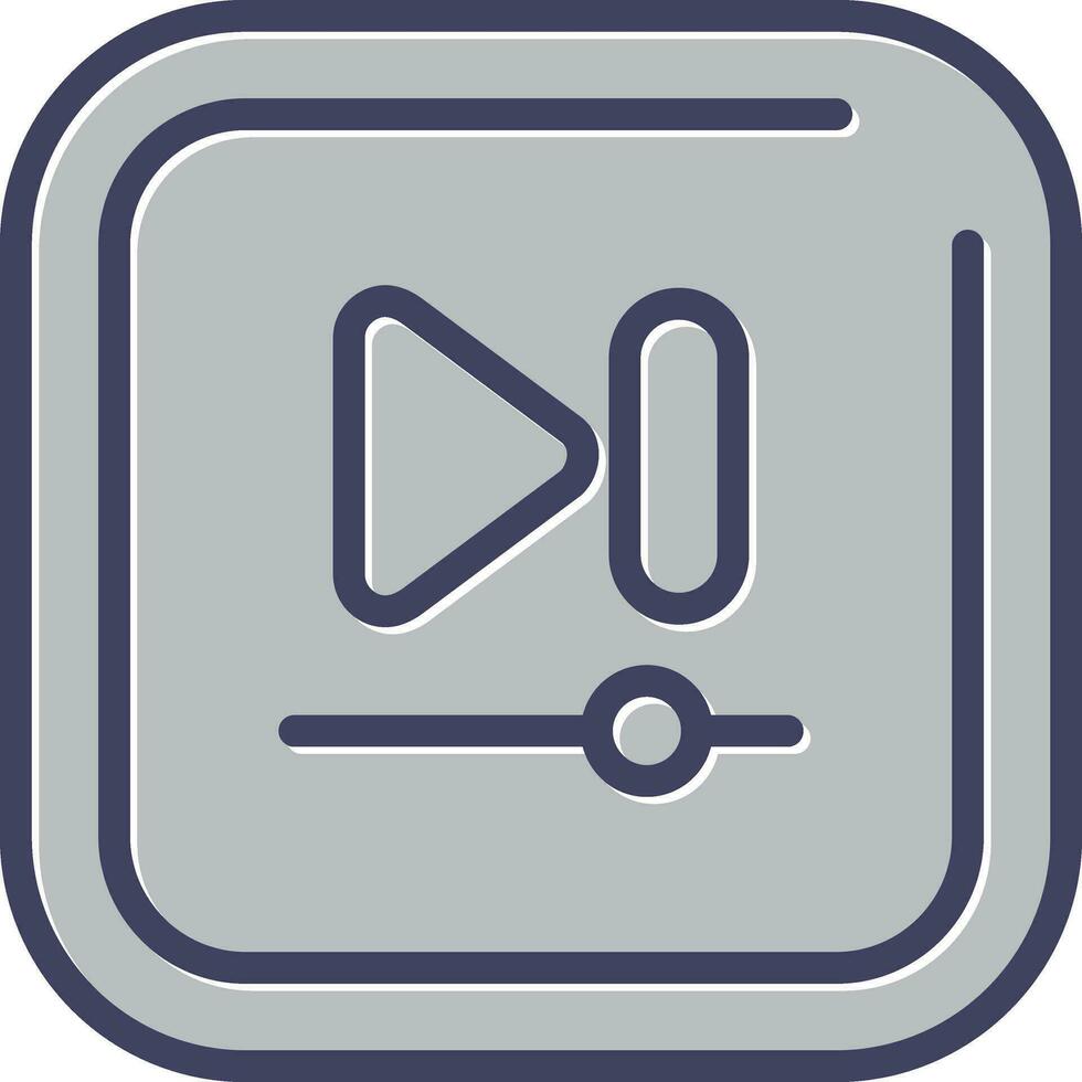 Video Next Track Square Vector icon