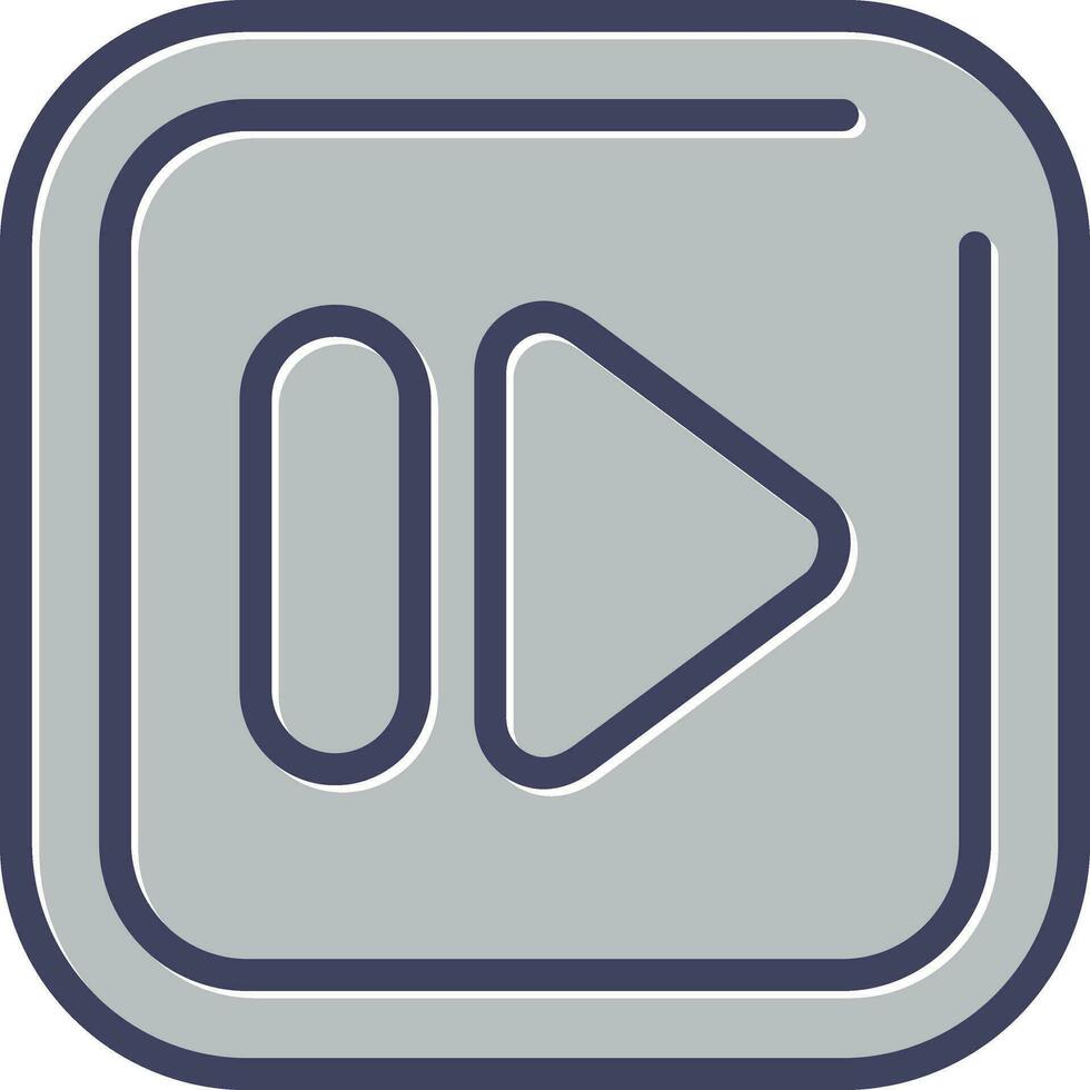 Fast Forward Square Vector Icon