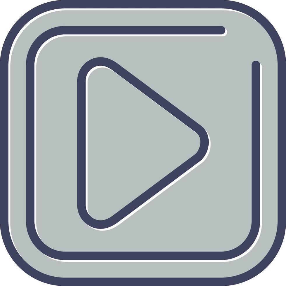 Play Sqaure Vector Icon