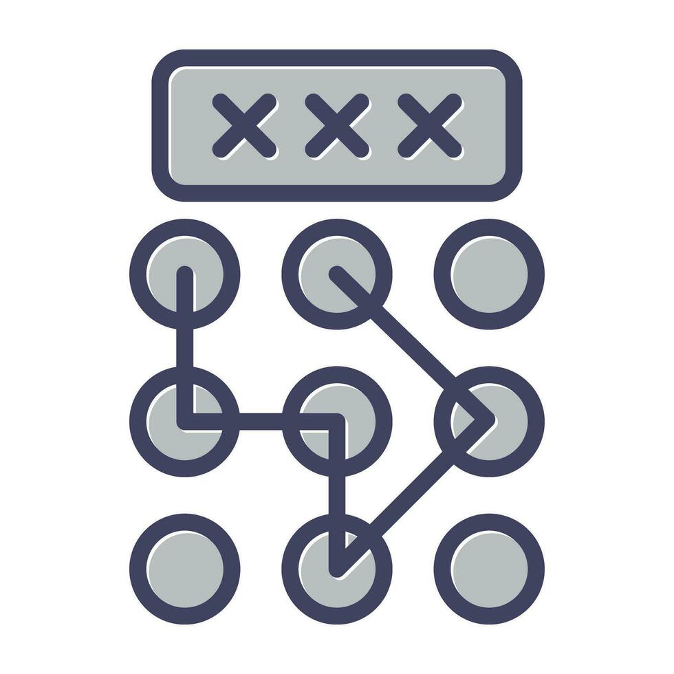 Pattern Lock Vector Icon