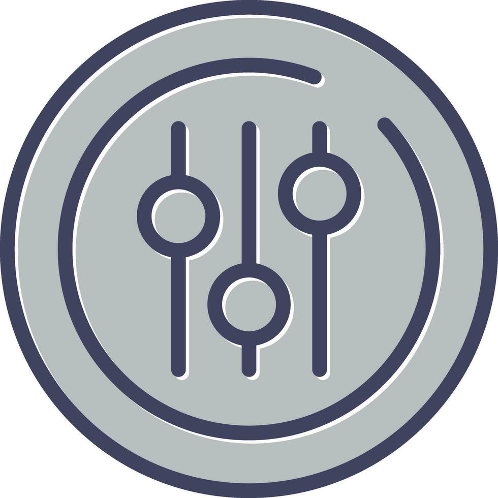 Audio Equalizer Circle Vector Icon