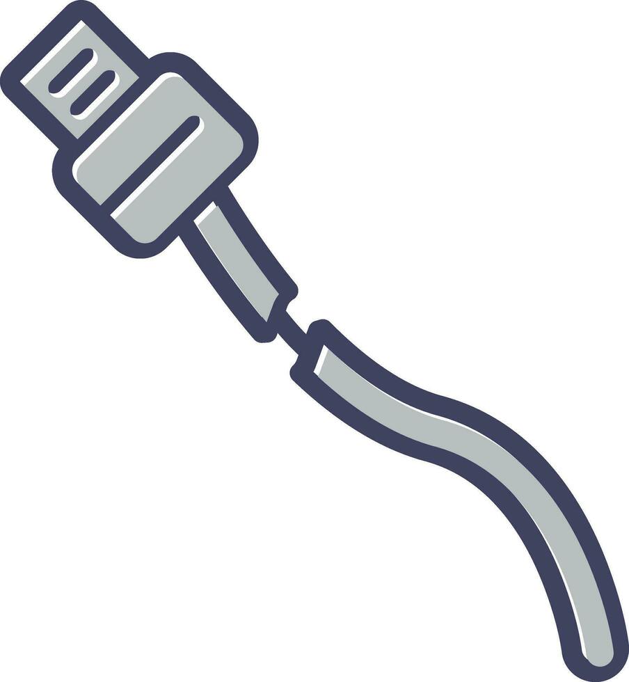 Broken Cable Vector Icon