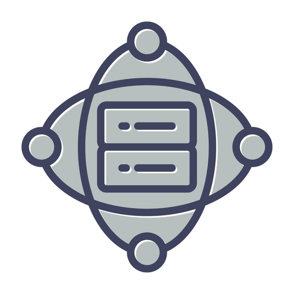 Cluster Server Vector Icon