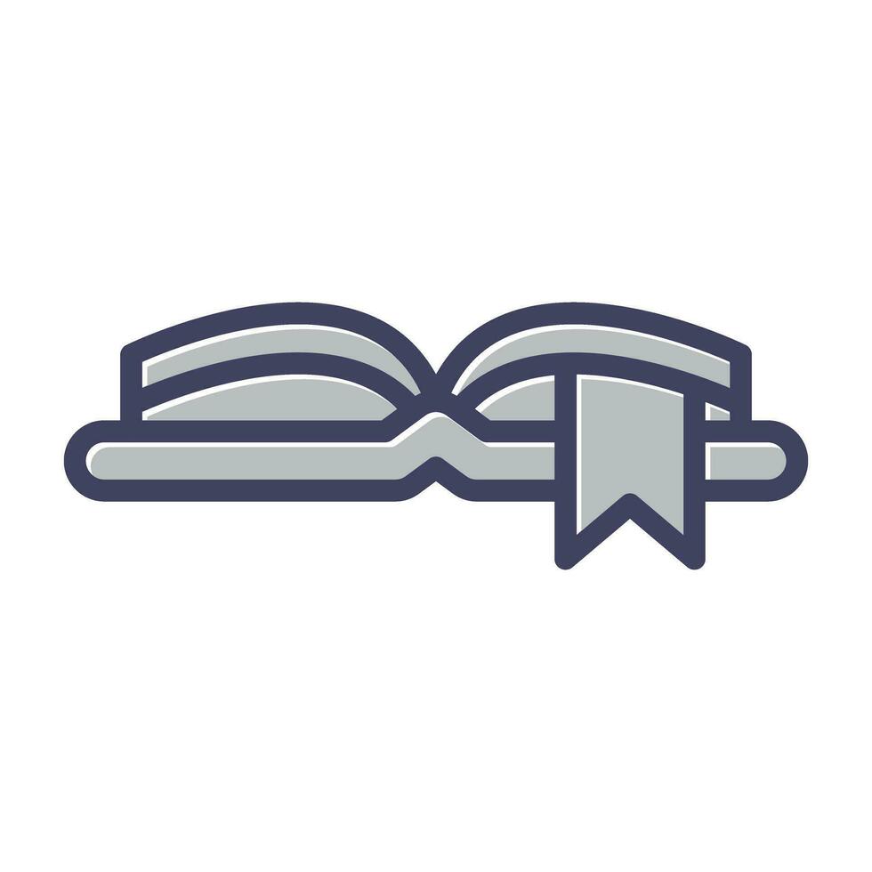 Open Book with Bookmark Vector Icon