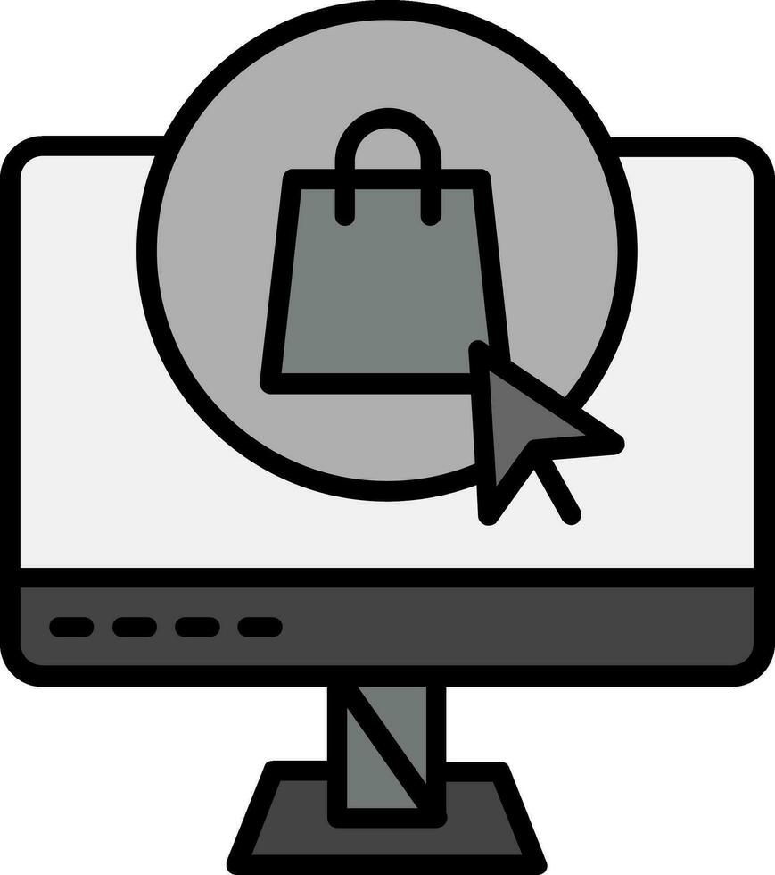 icono de vector de comercio electrónico