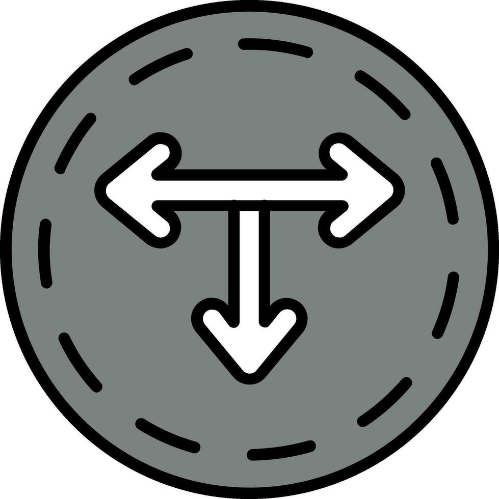 T Junction Vector Icon