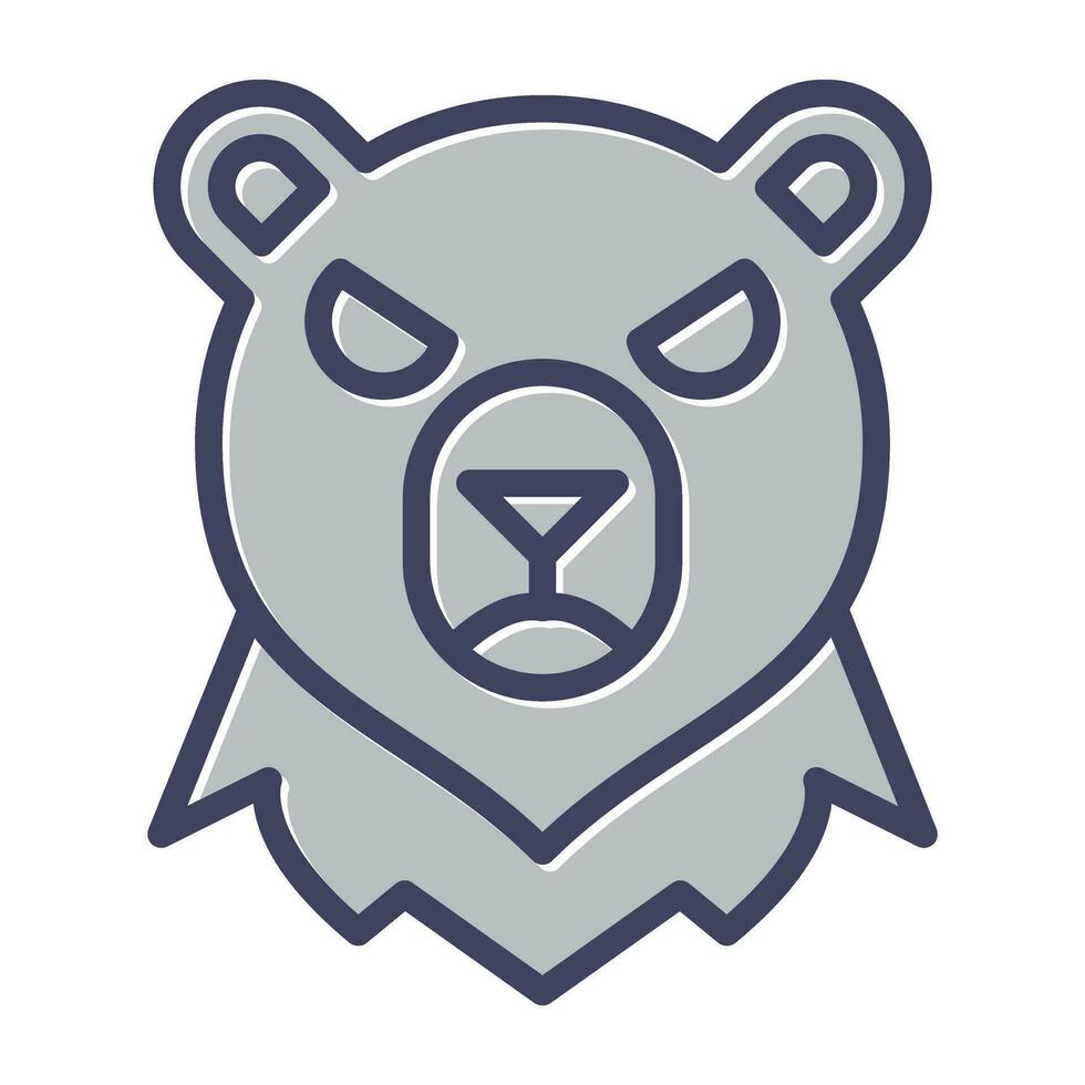 icono de vector de oso